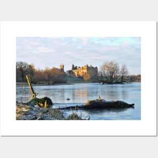 Linlithgow loch and Palace , Scotland Posters and Art